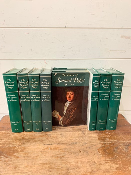 Ten volumes of The Dairy of Samuel Pepys, edited by R.C. Latham and W. Matthews. Volumes 1-3 & 5-11 - Image 2 of 2