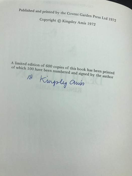 "Dear Illusion" Short story book by Kingsley Amis. Signed by author. Limited edition, number - Image 3 of 5