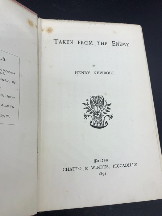 "Taken From The Enemy" Book by poet, author and historian, Henry Newbolt. Dedicated by the author to - Image 5 of 6