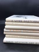Collection of seven books of landscape drawings and sketches to include, A Wyre sketchbook, A Ribble