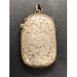 A Silver Vesta case, Birmingham Hallmark, JG makers mark