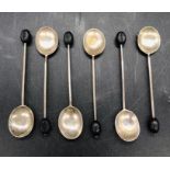 A Set of Six silver coffee spoons, hallmarked Sheffield 1929.