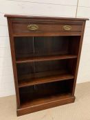 Open bookcase with drawer above L77cm W30cm H107cm