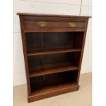 Open bookcase with drawer above L77cm W30cm H107cm