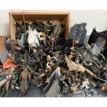 A large bundle of Lord of the Rings action figures, weapons and accessories