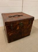 Leather William Whitely of Bayswater trunk (H39cm W40cm D46cm)