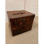 Leather William Whitely of Bayswater trunk (H39cm W40cm D46cm)