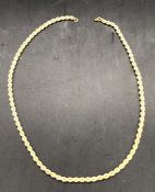 A rope gold necklace in 10k yellow gold (5.6g)