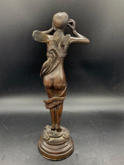 Bronzed figurine of a fairy 30cm H - Image 2 of 4