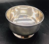 A Mappin and Webb, silver bowl with a Sheffield hallmark.
