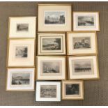 A Selection of eleven various etchings.