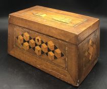 A Tunbridge Ware Tea Caddy