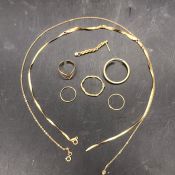 A Selection of scrap 9 ct gold (6.3g)