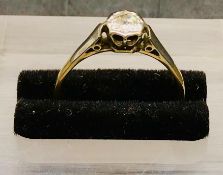 A Diamond Ring on an 18 ct gold and platinum setting