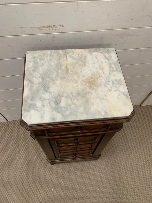 A Marble topped pot cupboard - Image 2 of 2