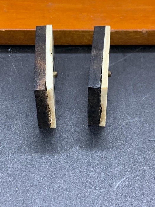 A set of Antique ivory and ebony-backed dominoes - Image 2 of 3