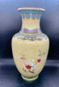 A Large Contemporary Chinese Cloisonne Vase (39 cm H)