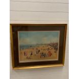 Helen Bradley framed print, signed in pencil lower right "Blackpool Sands"