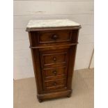 A Marble topped pot cupboard