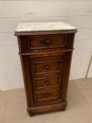 A Marble topped pot cupboard