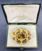 An Antique Citrine Brooch