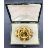 An Antique Citrine Brooch