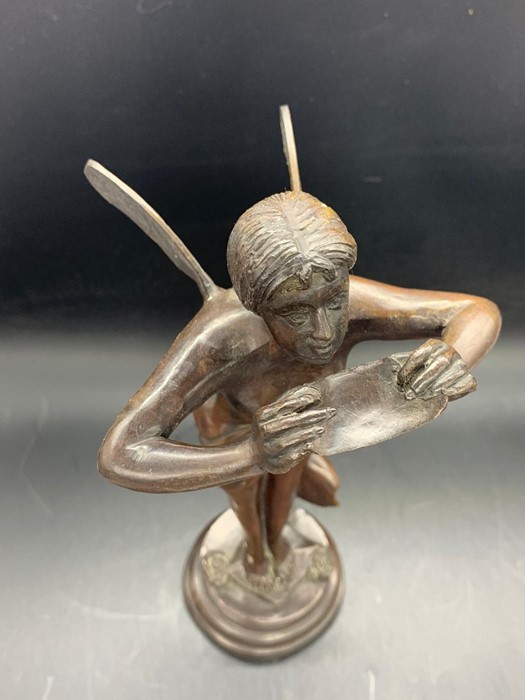 Bronzed figurine of a fairy 30cm H - Image 3 of 4