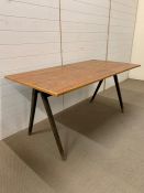 A reclaimed works table (H72cm W153cm D77cm)