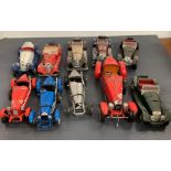 A selection of Diecast vintage racing cars
