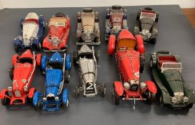 A selection of Diecast vintage racing cars