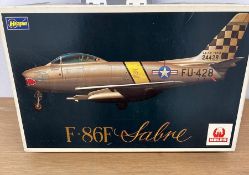 A boxed Hasegawa North American F-85F Sabre model kit