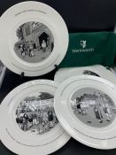 A selection of four Wentworth golf club, SAK cartoon plates by Wedgwood