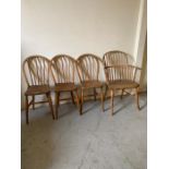 Four Windsor spindle back chairs