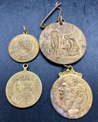 A Selection of medals: George V and Queen Mary Silver Jubilee, 1823 George III, Queen Victoria