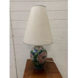 Highland stoneware floral lamp with shade