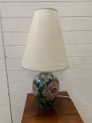 Highland stoneware floral lamp with shade