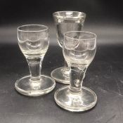 Three Georgian Ale glasses