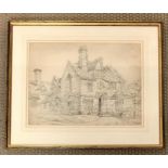 An Original pencil drawing of a country scene by William Fleetwod Varley (1785-1858) dated 1841