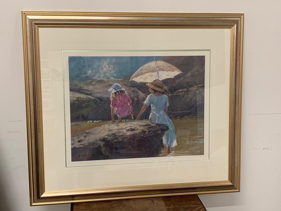 Suzanne Sommer "Summer Days" oil framed