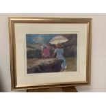 Suzanne Sommer "Summer Days" oil framed