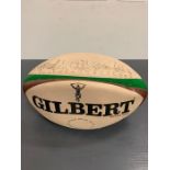 A Harlequins Signed Rugby Ball.