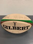 A Harlequins Signed Rugby Ball.