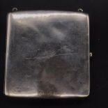 A Silver Cigarette Case, Birmingham hallmark with makers mark D&E, engraved to Majorie Stone