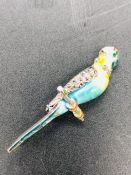 An Enamel Vintage Brooch of a Budgerigar