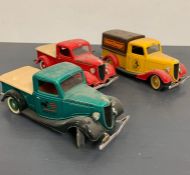 Three Diecast America 1930's pick ups by Solido