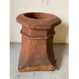 Reclaimed terracotta chimney pot (H46cm Base 34cm sq)
