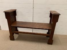 Arts and crafts oak window seat (H100cm W107cm D16cm)