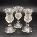 Three Thistle glasses