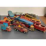 A selection of Corgi Diecast transport trunks and vehicles