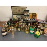Large selection of Whisky miniatures including box sets, various distilleries and ages.